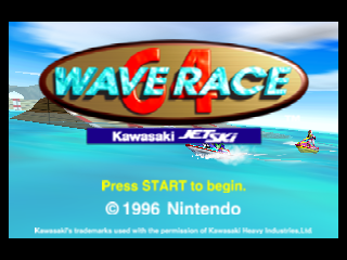 Wave Race 64 title screen for Nintendo 64